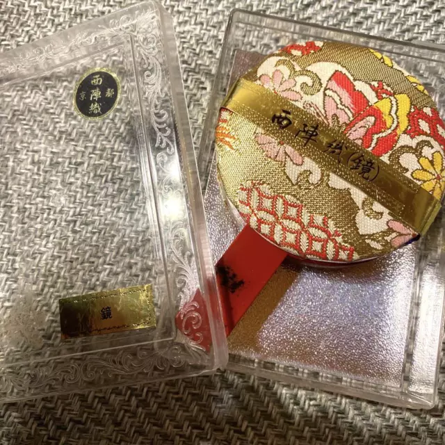 Nishijin Textile Kyoto Yuzen Hand Mirror Mini Souvenir