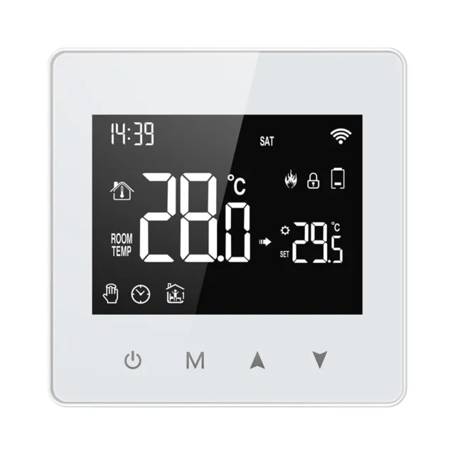 Thermostat intelligent avec installation de batterie boutons tactiles télécomm