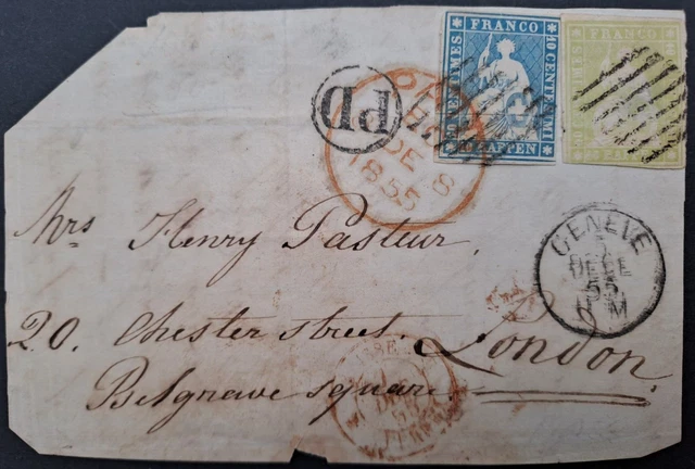 Strubelauslandsbeleg 23A3-26A1 / 23A-26Aa nach London Großattest Hermann 3310,00
