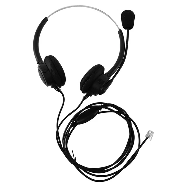 VH500D RJ9 Bilateral Headphone Hands- Call Center Noise Cancelling Corded3691