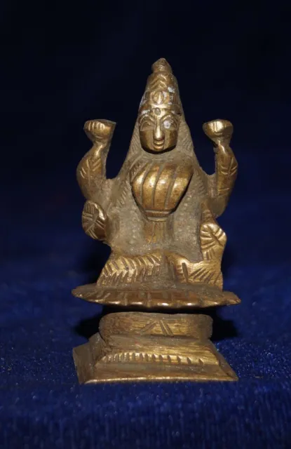 (dN515) Hinduismus:  Old Goddess Lakshmi Laxmi Ji,  brass figure