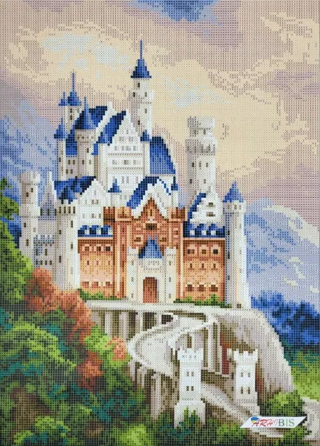 Bead Embroidery Kit  DIY Craft Kit Stamped Bead Needlepoint Castle zpp-025