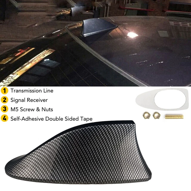 Car Roof AM FM Radio Functional Shark Fin Antenna Aerial Cover Universal Black Car Roof AM FM Radio Functional Shark Fin Antenna Aerial Cover Universal Black