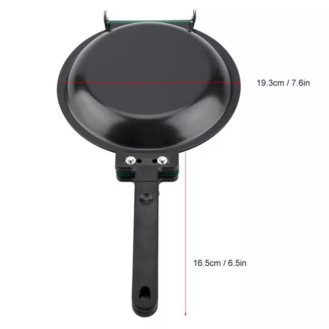 Double Side Non-stick Ceramic Coating Flip Frying Pan Pancake Maker Cookware HD
