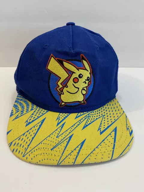 Pokemon Pikachu Snapback Hat Cap YOUTH Blue Lightning 2017 Licensed