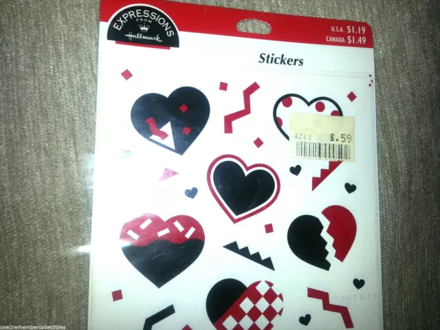 Expresiones De Hallmark 4 Hojas 32 Corazón Pegatinas Regalo Sella Vintage Nuevo 2