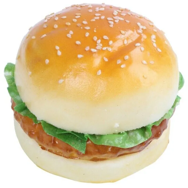 Simulated Hamburger Food Soft Elastic Artificial Fake Realistic Lifelike