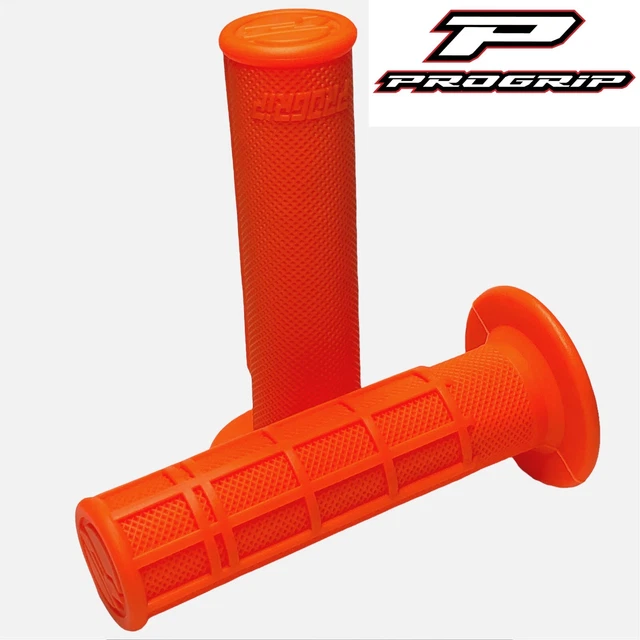 Orange PROGRIP BMX MTB Mountain Bike Bicycle Scooter Grips 7/8" - Half Waffle