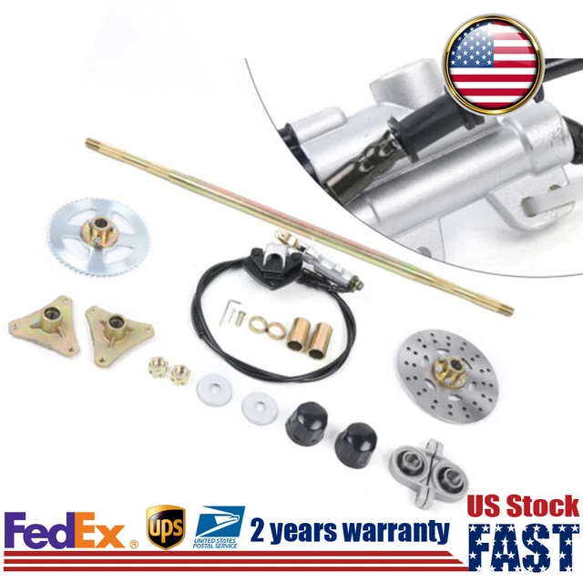 ATV REAR AXLE Complete Kit + Brake Assembly Sprocket For Quad ATV Buggy