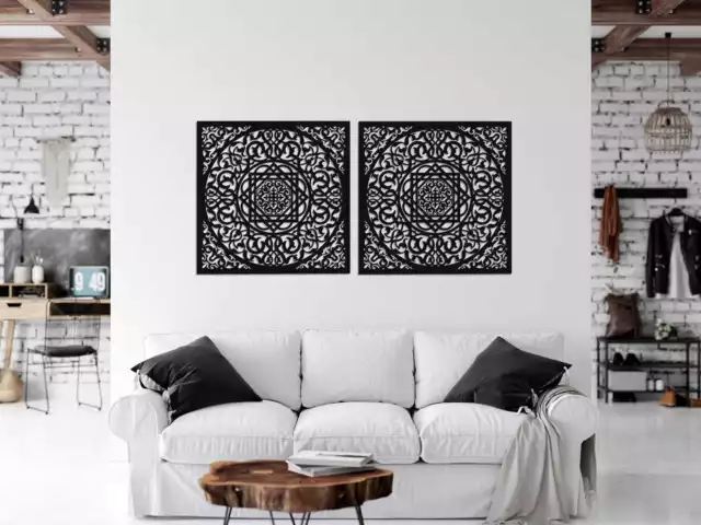 Panneau Décoration Ajourée, Rosette Marocaine, Décoration Murale 3D, Ornement, D