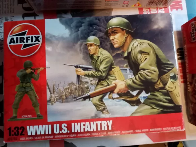 Airfix US Infantry 1/32 Model Soldiers With Box