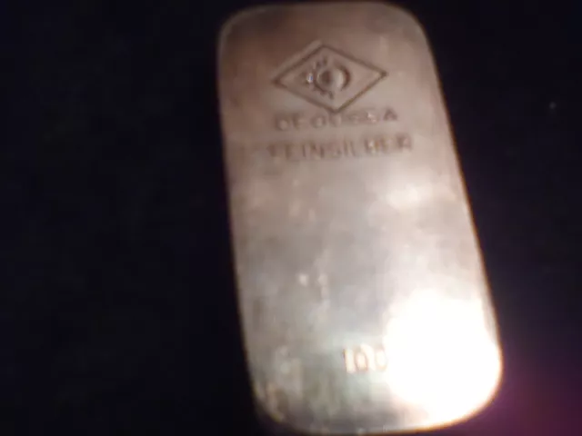 ALTER SARGBARREN 100 Gramm Feinsilber Barren Degussa Sargform EUR 175 ...