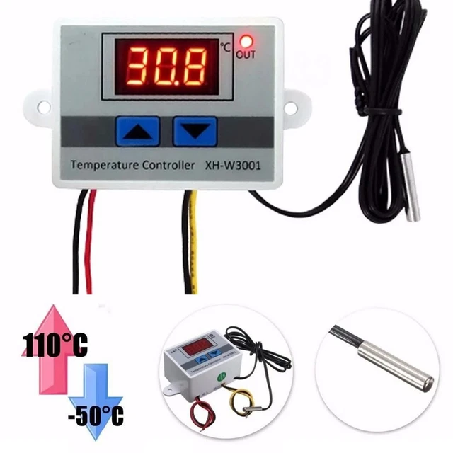 Contrôleur De Température Numérique XH-W1701 12V – Thermostat Précis Pour Chauffage, Refroidissement Et Dissipation Thermique