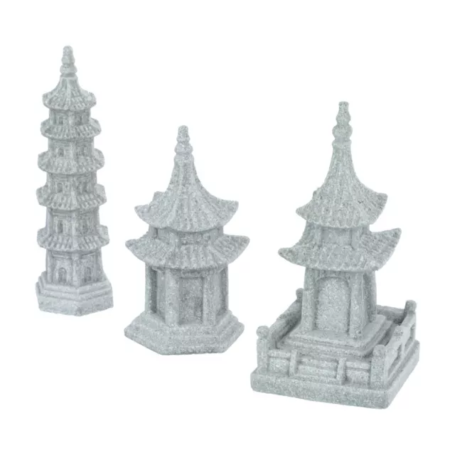 Mini pagoda y accesorios para decorar tu con un toque Zen (3 piezas)
