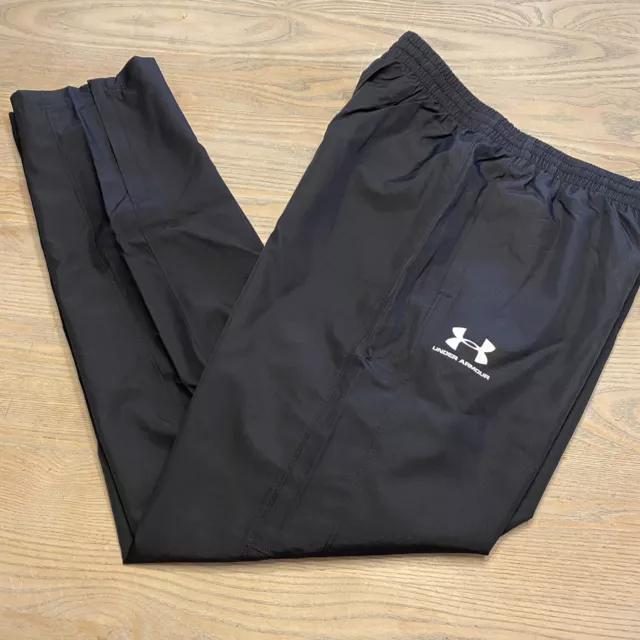 Under Armour Black UA Vital Woven Pants Mens Sz S  Mesh Lined Drawstring 1352031