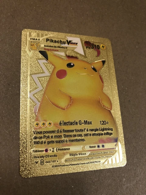 Generic Cartes Pokemon GOLD Pikachu 810 NOIR/METAL à prix pas cher