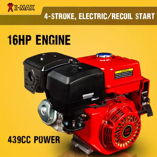 16HP Petrol Engine OHV Stationary Motor Horizontal Shaft Electric Start Recoil