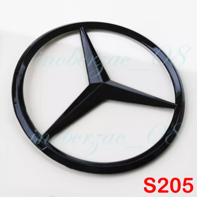 1x 80MM Auto Emblem Heck Abzeichen Schwarz Glanz Für Mercedes Benz C-Klasse S205