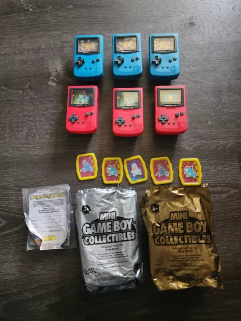 Vintage Nintendo Game Boy Color Toy Burger King - Lot of 6 With Bags And Paperwk