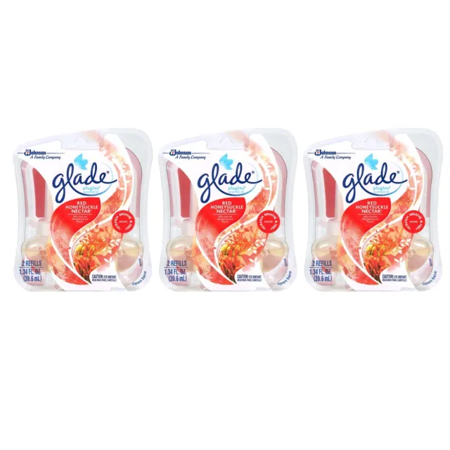 Glade Piso Refills Red Honeysuckle Nectar 1.34 Oz , 3 Pack