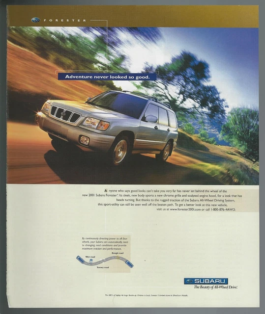 2000 SUBARU FORESTER advertisement, Subaru SUV, Canadian advert.