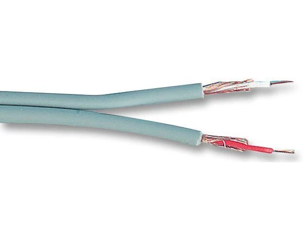 PRO POWER - Twin Individually Screened Audio Cable 10/0.12mm Grey 100m Reel