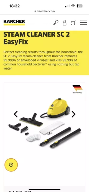 Karcher SC2 Easy Fix Steam Cleaner