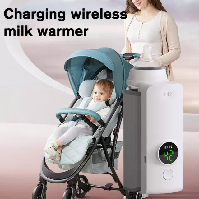 Digital Rechargeable Baby Bottle Heater w/ USB Charging Ideal For Picnic Z2R7