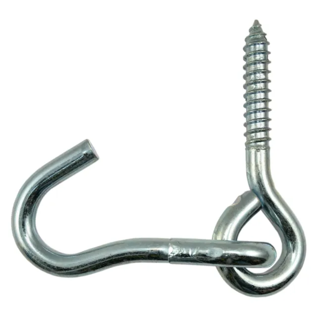 3/8" x 1" x 3-5/8" Zinc Plated Steel Hammock Hooks (10 pcs.)