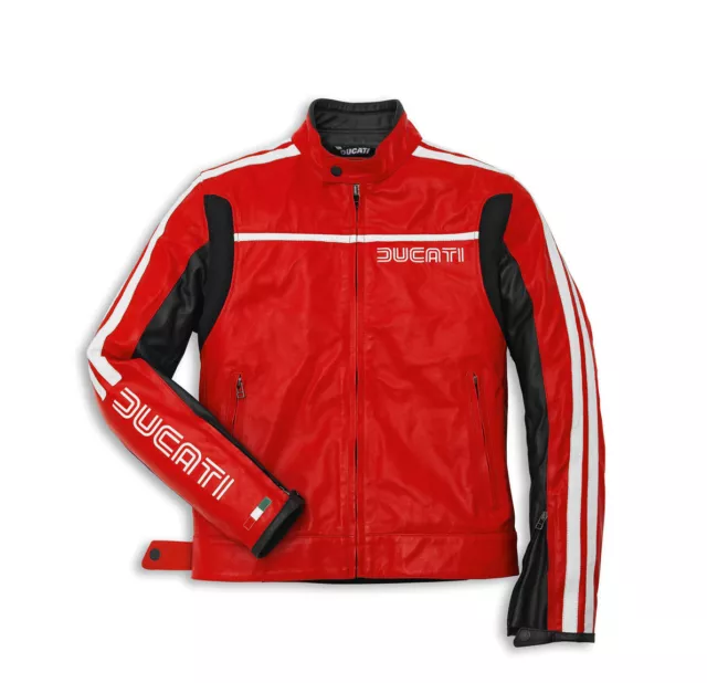 DUCATI Dainese 80s Lederjacke Jacke Leather Jacket rot NEU %%%