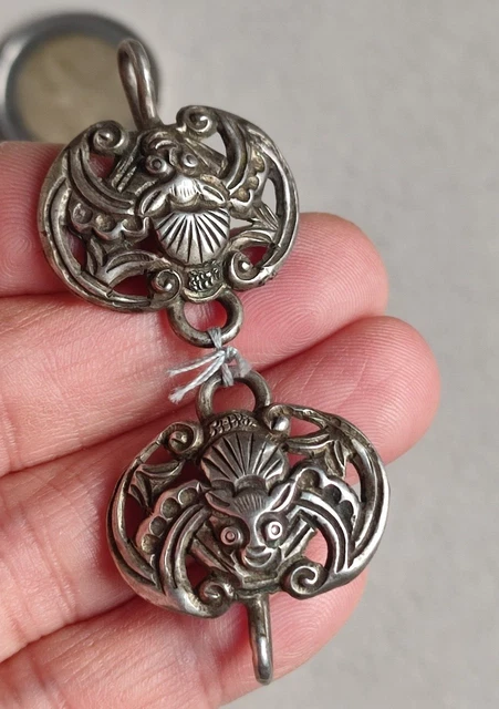 Miroir De Poche Ancien En Argent Massif - Style Victorien, Forme Ovale, Fabriqué En France - Neuf (avec Détails)