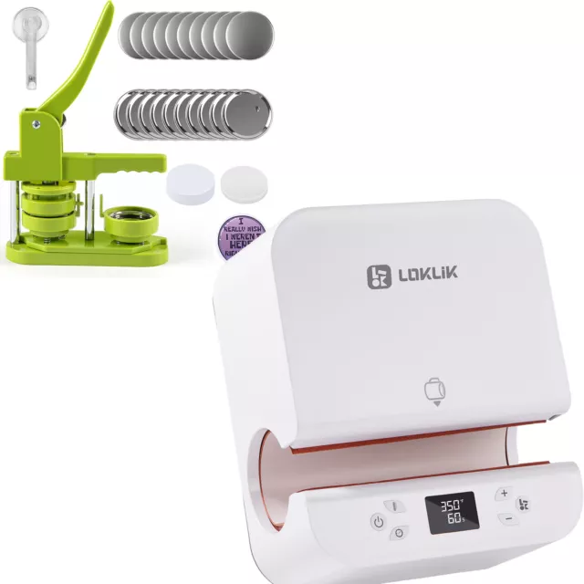 [Machine bundle]Auto Tumbler Heat Press Machine + Button Maker Machine