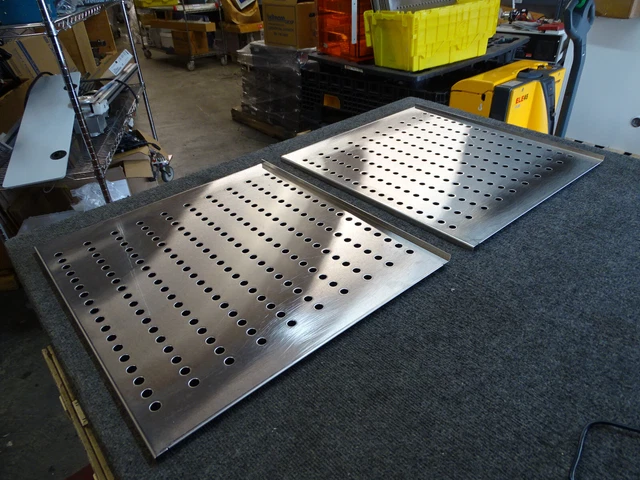 Lot of 2 Perforated Desiccator Oven Environmental Chamber Shelves 21.75 X 20.25