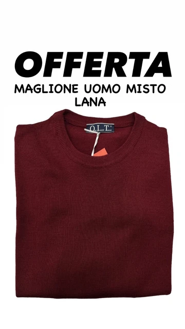 Maglione Uomo Invernale A Costine - Slim Fit, Collo Alto, In Lana Morbida, Per Taglie Forti