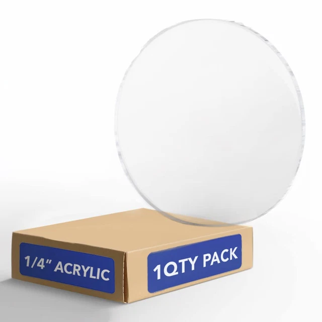 1/4" Plexiglass Sheet, 17 Inch Diameter Clear Acrylic Lucite Circl