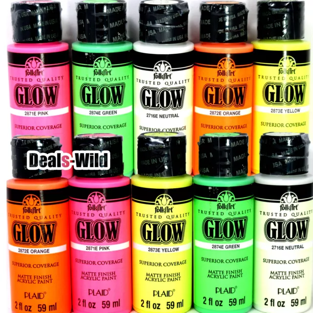 Glow in the Dark Paint - Set of 8, 20 Ml Acrylic Paints for Outdoor