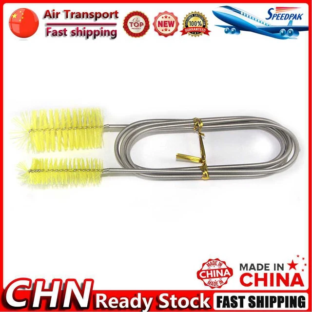 Aquarium Pipe Cleaning Brush Tube Flexible Double End Hose Cleaner (Yellow) Fr