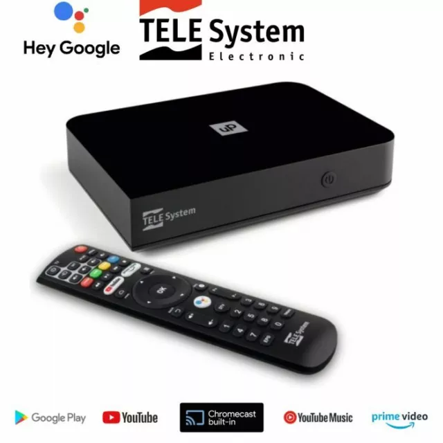 Smart Android  TV Box TELESystem UP T2 4K HD DVB-T2 Tuner WiFi Media Player