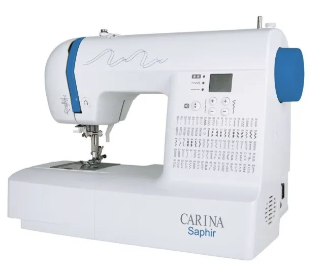 Carina Computer Nähmaschine Saphir 100 Nähprogramme 7 Knopflöcher LED Nählicht