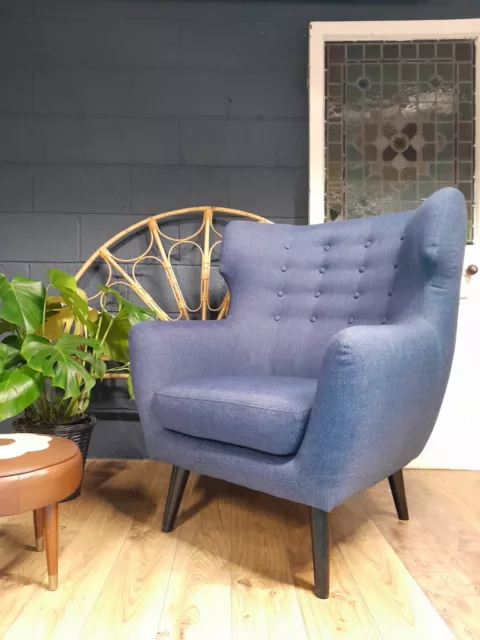 Made.com Kubrick wingback chair midcentury style