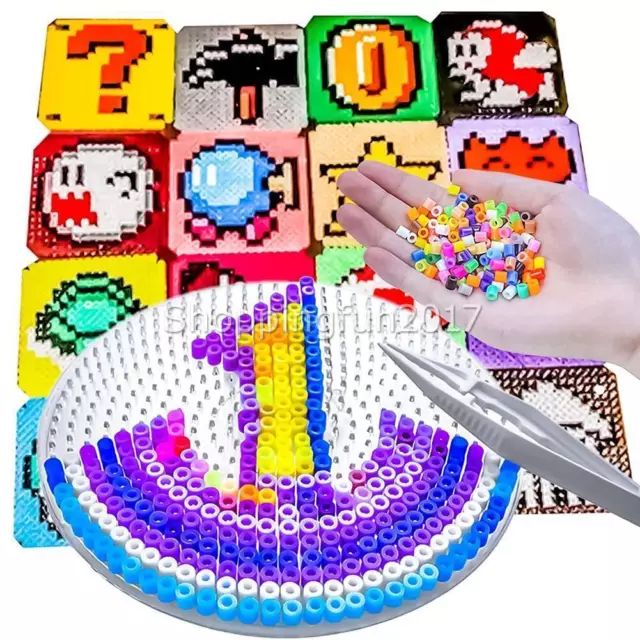 10000x 5mm EVA Perler Hama Beads Kids Fun DIY Craft 36 Colours Set Gift Toys AU 3