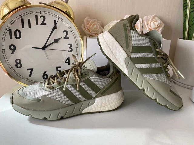 Adidas Originals ZX Boys Khaki Trainers Shoes Size UK 4