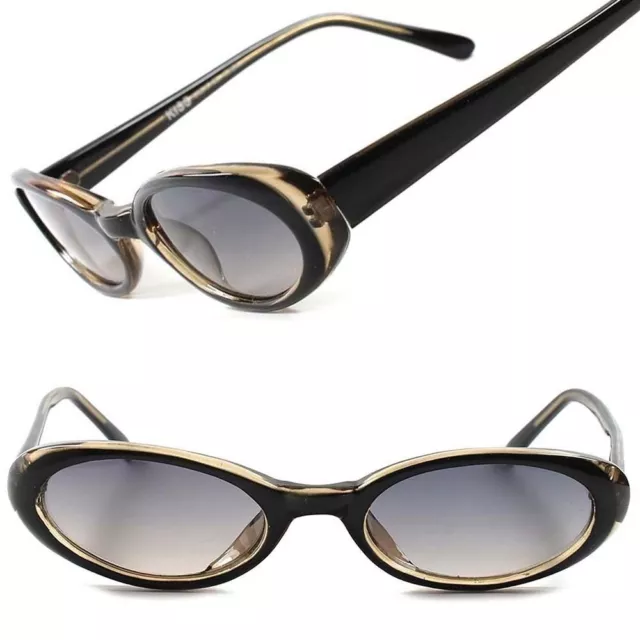 Two Tone Vintage Old Fashioned 50's Rockabilly Womens Small Cat Eye Sunglasses