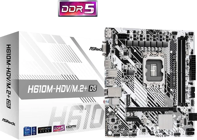 Carte mère ASRock H610M-HDV/M.2 Intel Core i5-12400F