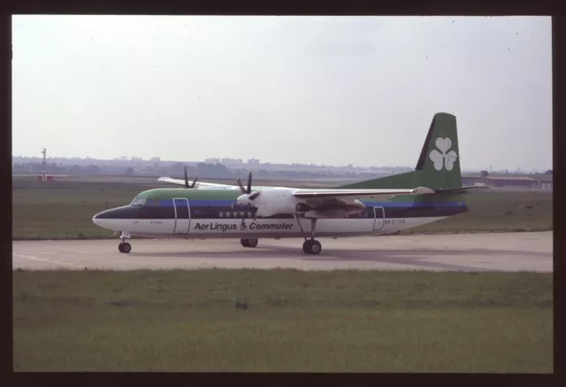 Orig 35mm airline slide Aer Lingus Commuter F50 EI-FKB [2091]