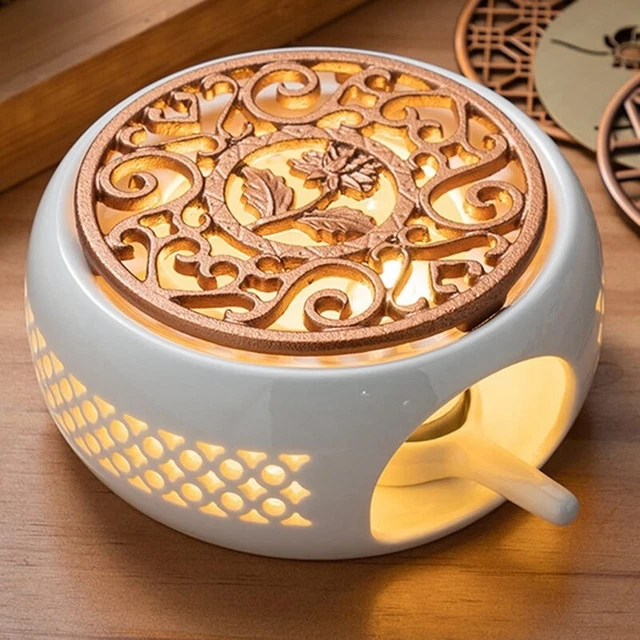 Supporto scalda teiera ceramica base scalda tè base isolamento tè caffè WateU9M2