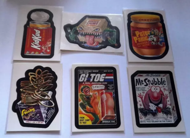 Wacky Packages Flashback Series 1 Bonus Stickers Complete Set 6 (Topps USA 2008)