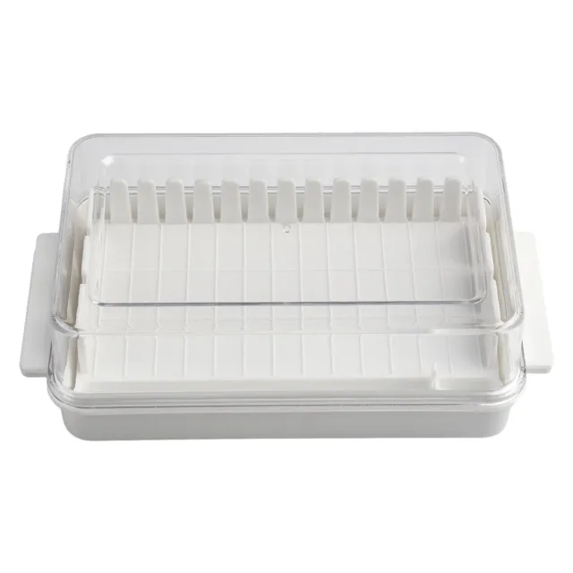Caja de mantequilla caja de almacenamiento con tapa transparente práctico corte de mantequilla
