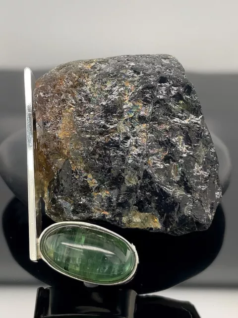 Chiavi Di Ricambio Caccia Gioielli In Argento 925/-Argento Con Tormalina/Pezzo Singolo