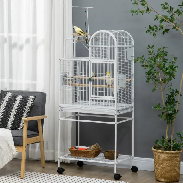 64" Parrot Cage Bird Cages for Cockatiel Budgie Lovebird Parrotlet W/ Stand